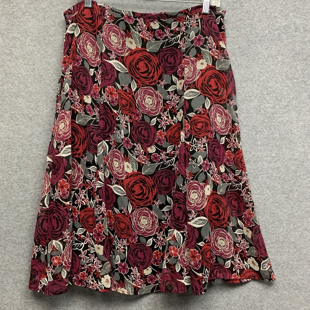 Sag‎ Harbor Crinkle Chiffon Midi Skirt Size M Fairy Dark Cottage Whimsigoth Y2K